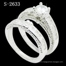 Fashion Combination 925 Silver White Zirconia Ring (S-2633. JPG)